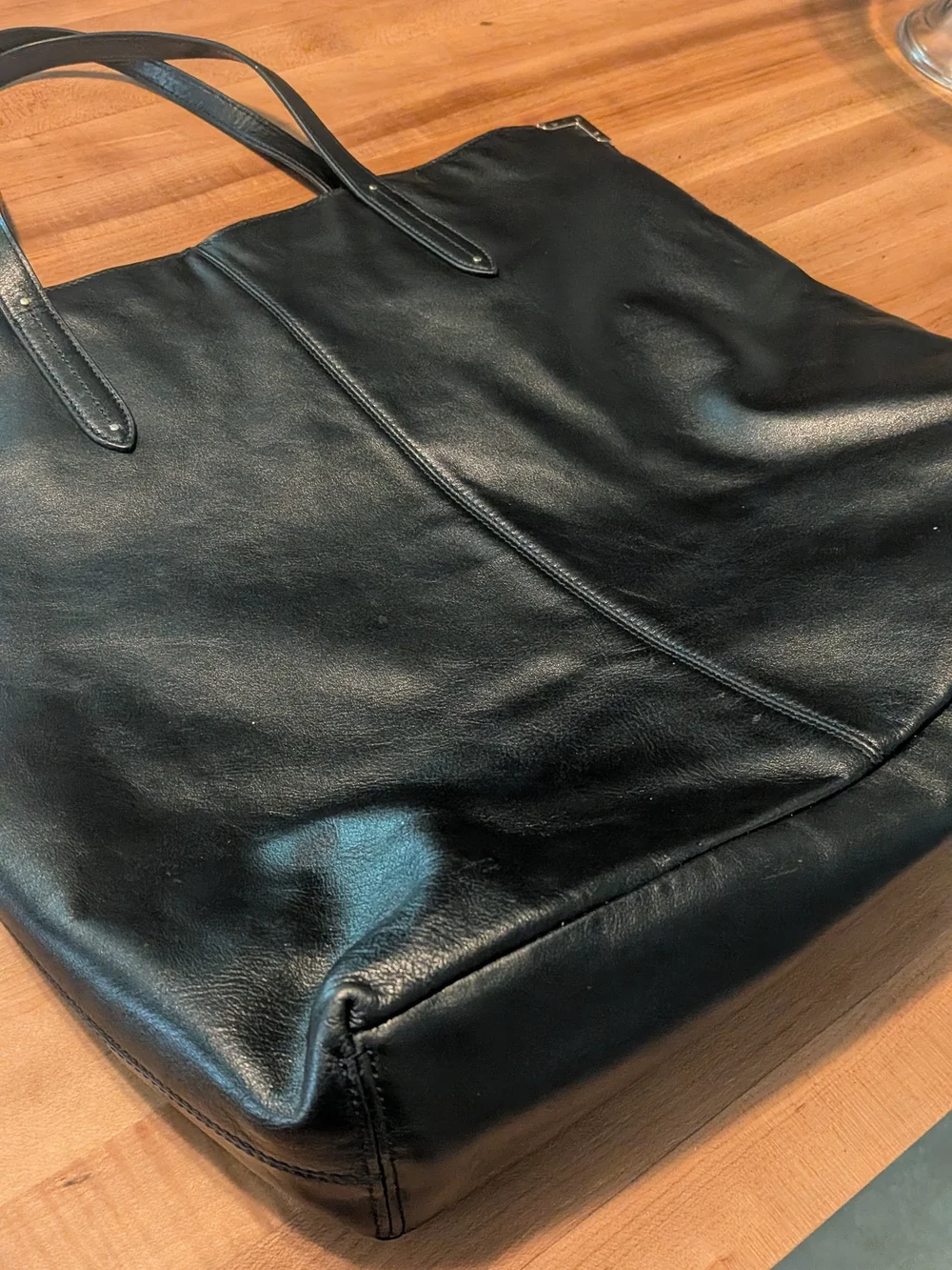 Coach New York Black Leather Tote Bag – Excellent Condition